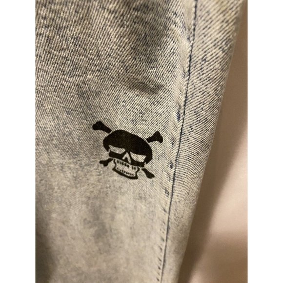 Boohoo Man  Mens 36X30 Jeans Grahic  Button Down Light Stone Wash - Picture 3 of 15